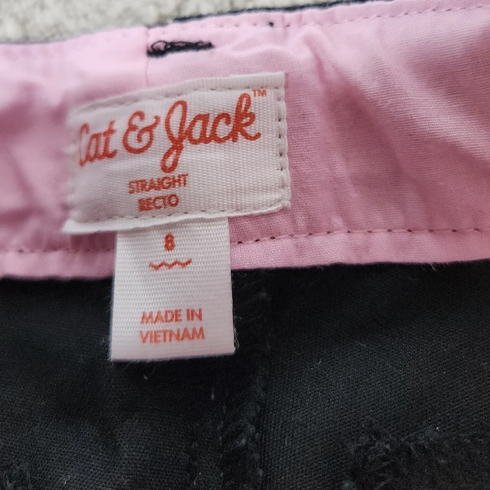 Boys' Straight Fit Uniform Pants - Cat & Jack Black 8